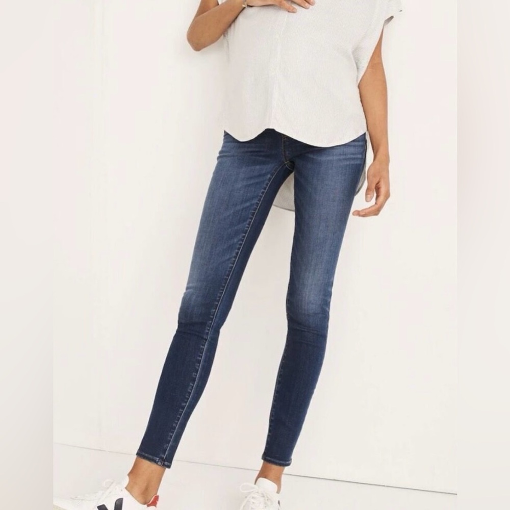Madewell Maternity Skinny Jean in Medium Wash, size 26, EUC